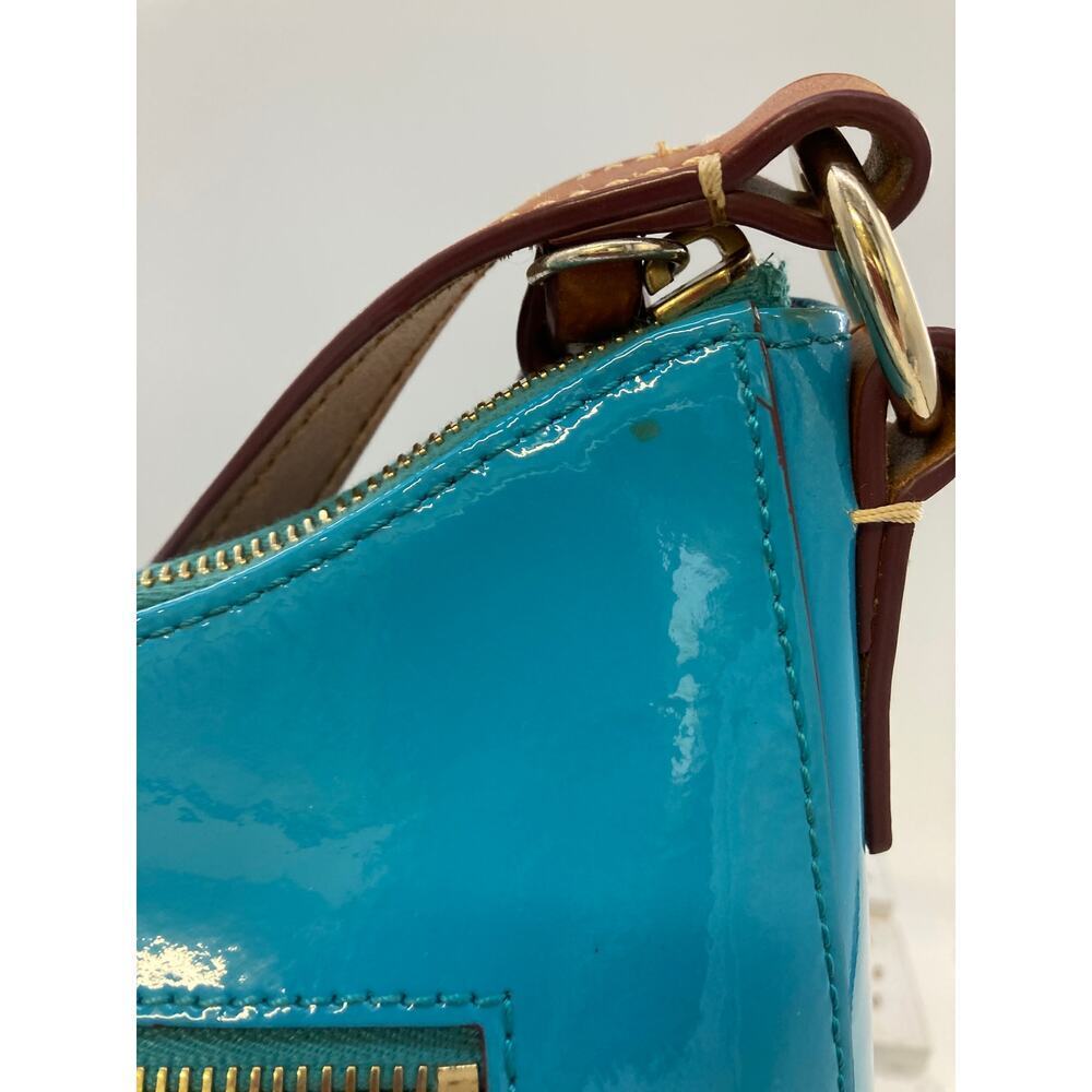 DOONEY & BOURKE BLUE/ TEAL MEDIUM PATTON LEATHER HOBO BAG - Picture 5 of 14